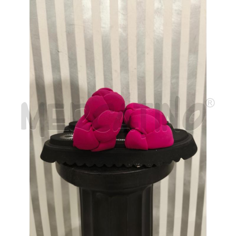 SANDALI DONNA BRUNO BORDESE NERI TRECCE FUXIA | Mercatino dell'Usato Campobasso 2