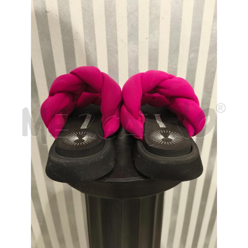 SANDALI DONNA BRUNO BORDESE NERI TRECCE FUXIA | Mercatino dell'Usato Campobasso 3