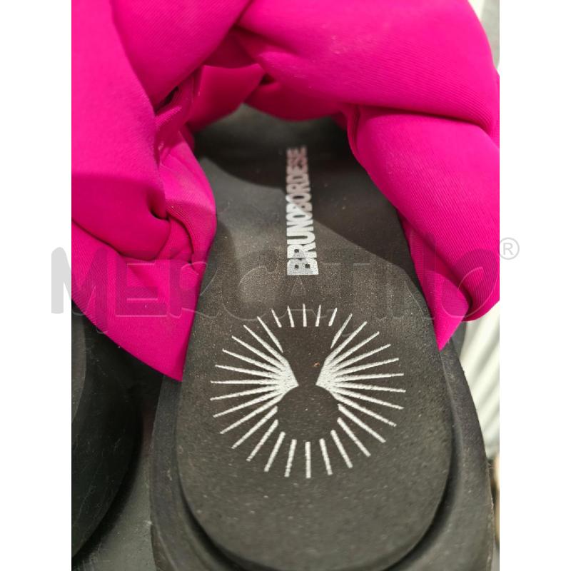 SANDALI DONNA BRUNO BORDESE NERI TRECCE FUXIA | Mercatino dell'Usato Campobasso 5