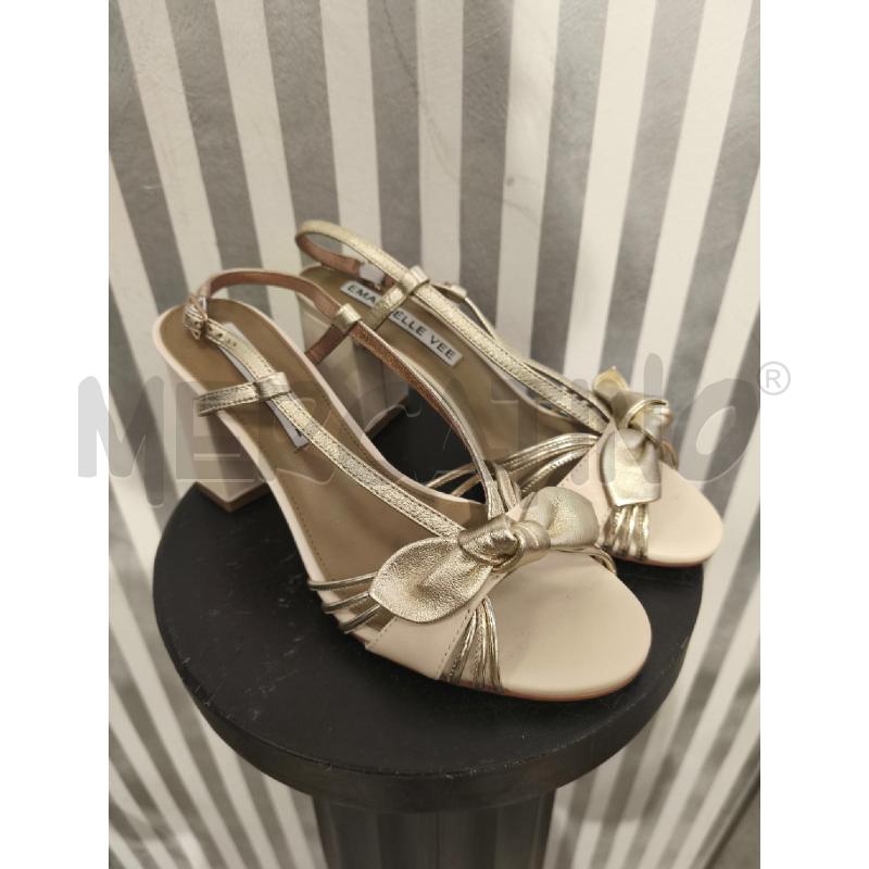 SANDALI DONNA EMANUELLE VEE BEIGE DORATI | Mercatino dell'Usato Campobasso 1