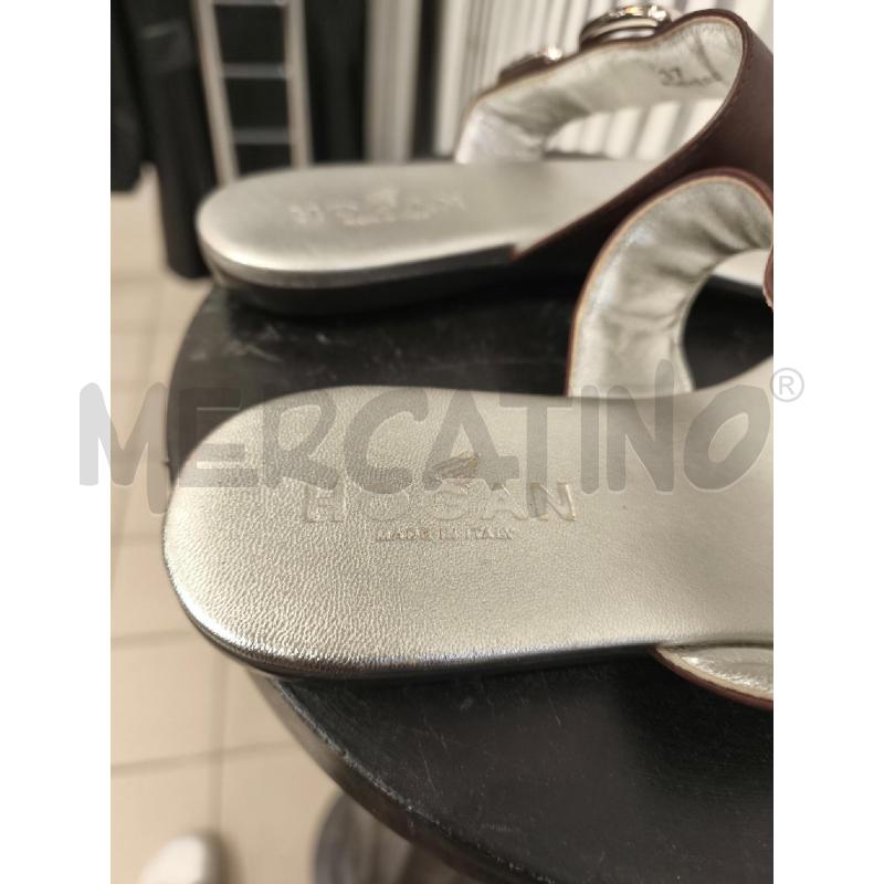 SANDALI DONNA HOGAN CUOIO E ARGENT | Mercatino dell'Usato Campobasso 5