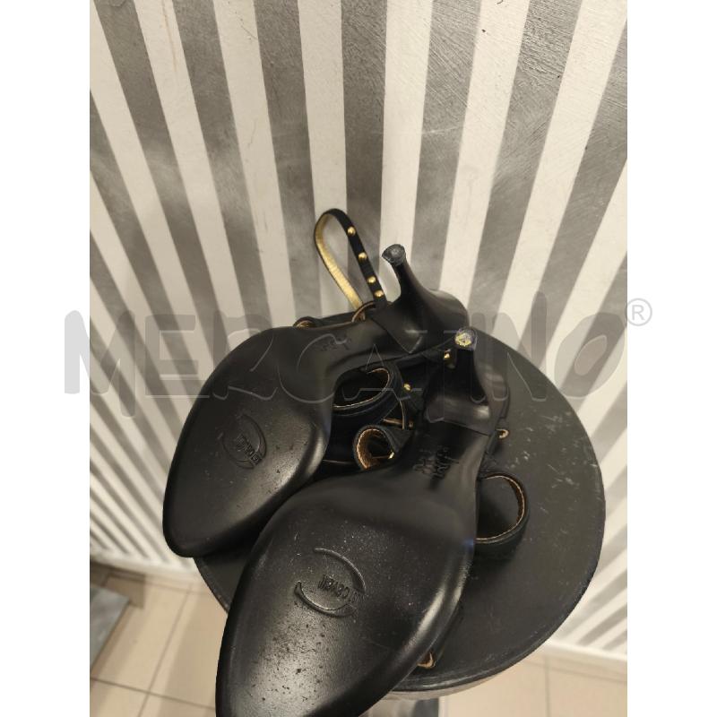 SANDALI DONNA JUST CAVALLI NERI IMPUNTURE E LOGO DORATI | Mercatino dell'Usato Campobasso 4