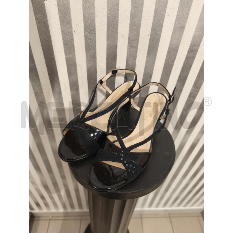 SANDALI DONNA MELLUSO BLU STRASS TACCO | Mercatino dell'Usato Campobasso 1