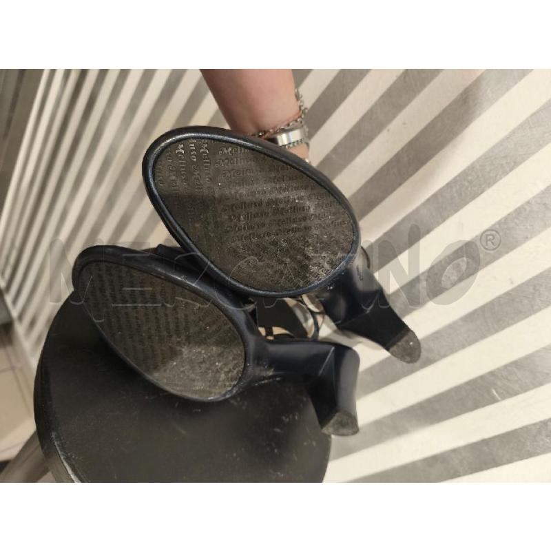 SANDALI DONNA MELLUSO BLU STRASS TACCO | Mercatino dell'Usato Campobasso 4