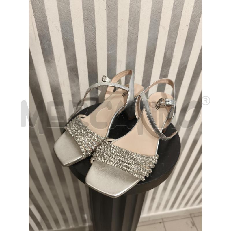 SANDALI DONNA NERO GIARDINI SILVER FASCE STRASS | Mercatino dell'Usato Campobasso 1
