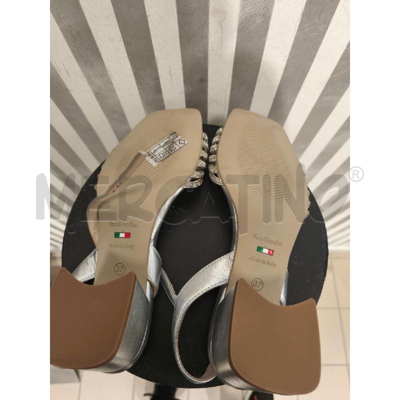 SANDALI DONNA NERO GIARDINI SILVER FASCE STRASS | Mercatino dell'Usato Campobasso 4