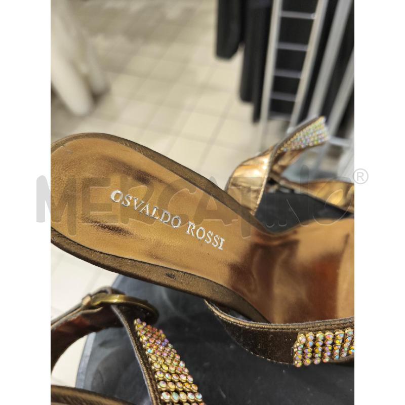 SANDALI DONNA OSVALDO ROSSI MARRONE LUCIDO STRASS | Mercatino dell'Usato Campobasso 5