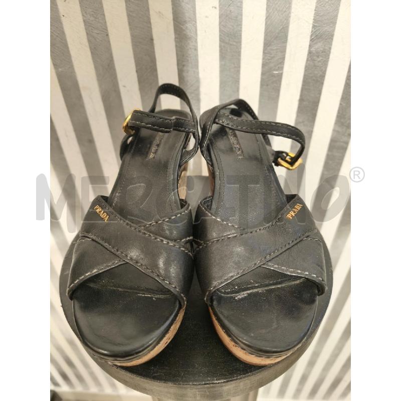 SANDALI DONNA PRADA NERI ZEPPA | Mercatino dell'Usato Campobasso 4