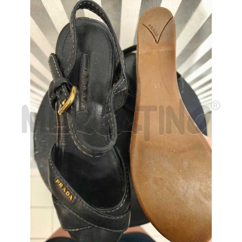 SANDALI DONNA PRADA NERI ZEPPA | Mercatino dell'Usato Campobasso 5