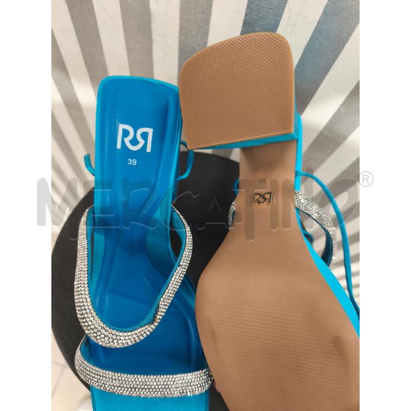 SANDALI DONNA RINASCIMENTO AZZURRI FASCE STRASS | Mercatino dell'Usato Campobasso 5