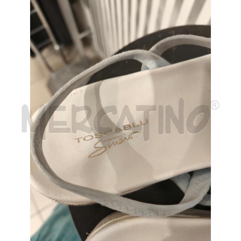 SANDALI DONNA TOSCA BLU FIORE GRIGIO AZZURRO | Mercatino dell'Usato Campobasso 5