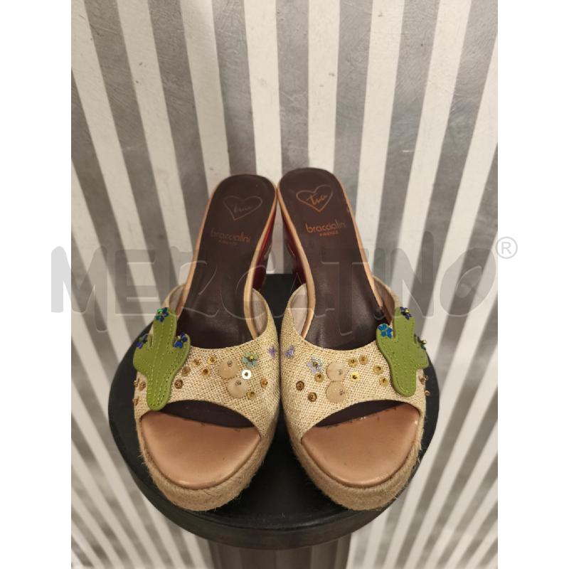 SANDALI DONNA TUA BRACCIALINI BEIGE E ROSSI | Mercatino dell'Usato Campobasso 2
