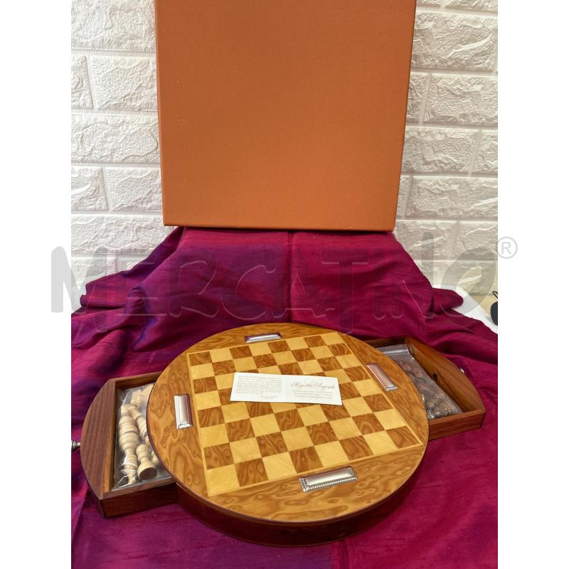 SCACCHIERA TONDA LEGNO APPLIC RETT | Mercatino dell'Usato Campobasso 1