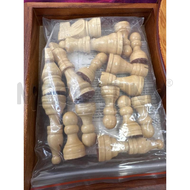 SCACCHIERA TONDA LEGNO APPLIC RETT | Mercatino dell'Usato Campobasso 3