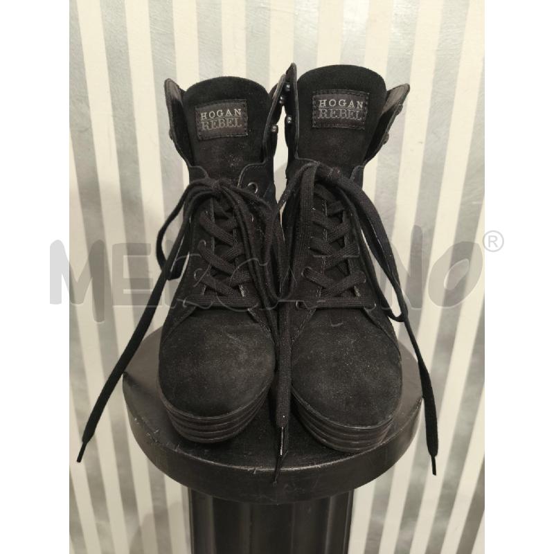 SCARPE DONNA HOGAN REBEL NERE ZEPPA STRINGHE | Mercatino dell'Usato Campobasso 4