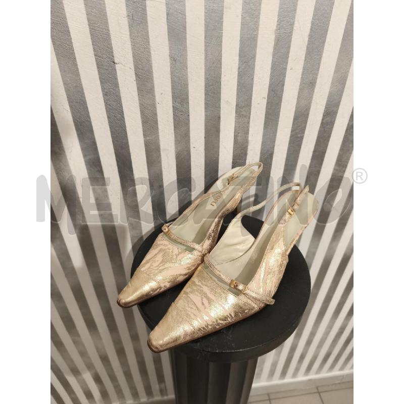 SCARPE DONNA MAURO FEDELI PUNTA DORATE E ROSA | Mercatino dell'Usato Campobasso 1