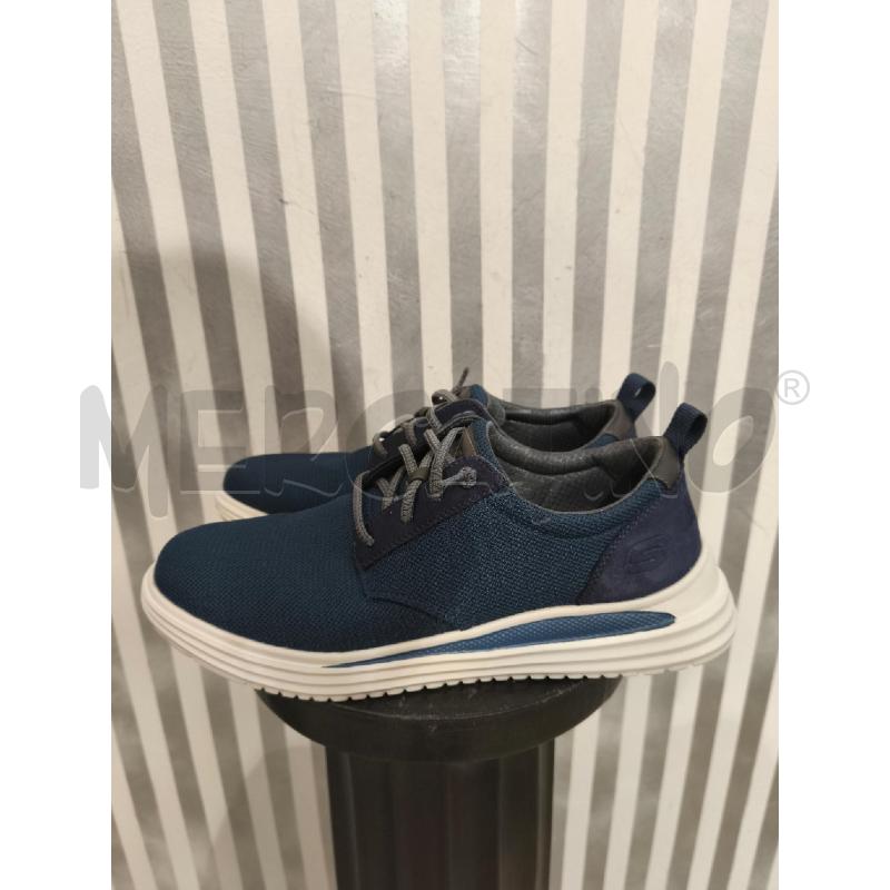 SCARPE UOMO SKECHERS TESSUTO BLU SUOLA BIANCA | Mercatino dell'Usato Campobasso 3