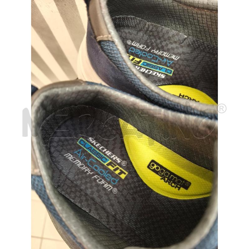 SCARPE UOMO SKECHERS TESSUTO BLU SUOLA BIANCA | Mercatino dell'Usato Campobasso 5