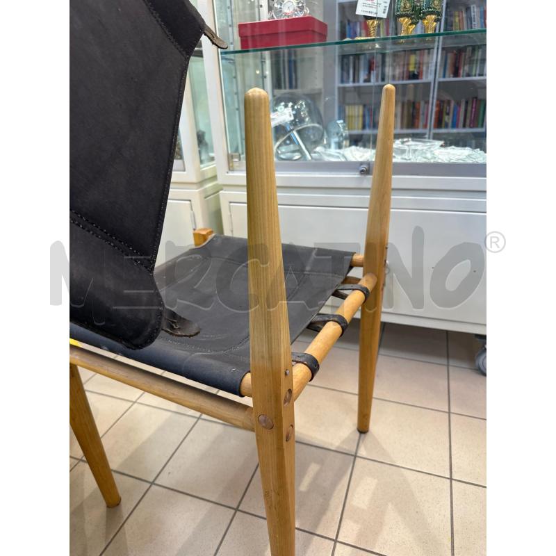 SEDIA ZANOTTA DESIGN LEGNO E TESSUTO | Mercatino dell'Usato Campobasso 3