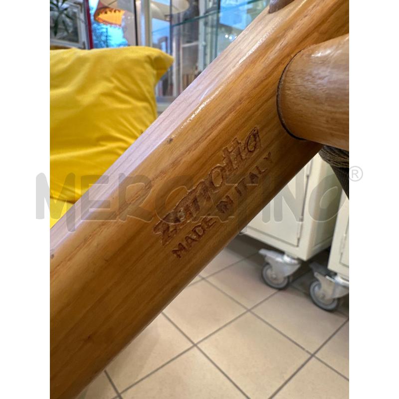 SEDIA ZANOTTA DESIGN LEGNO E TESSUTO | Mercatino dell'Usato Campobasso 4