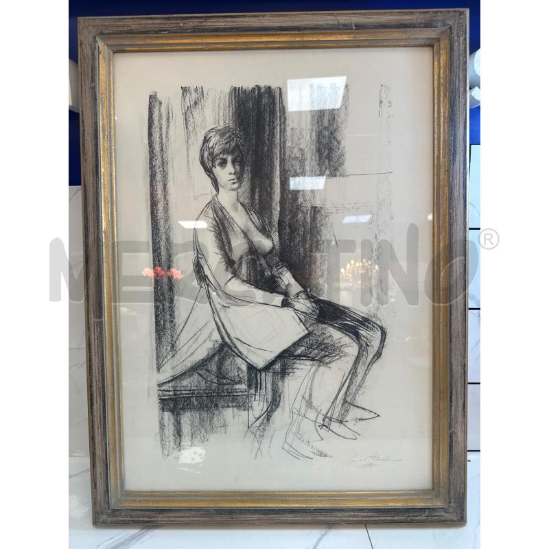 SERIGRAFIA DONNA SEDUTA 60X80  CORN DOR | Mercatino dell'Usato Campobasso 1