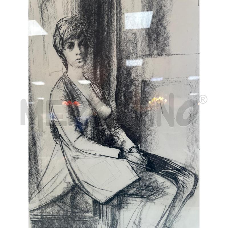 SERIGRAFIA DONNA SEDUTA 60X80  CORN DOR | Mercatino dell'Usato Campobasso 4