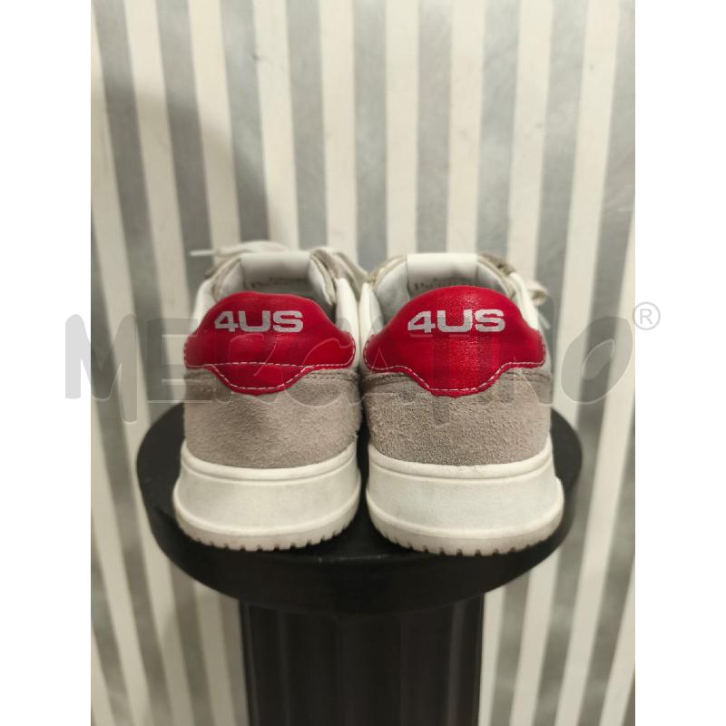 SNEAKERS DONNA 4US PACIOTTI BIANCHE RETRO ROSSO | Mercatino dell'Usato Campobasso 4
