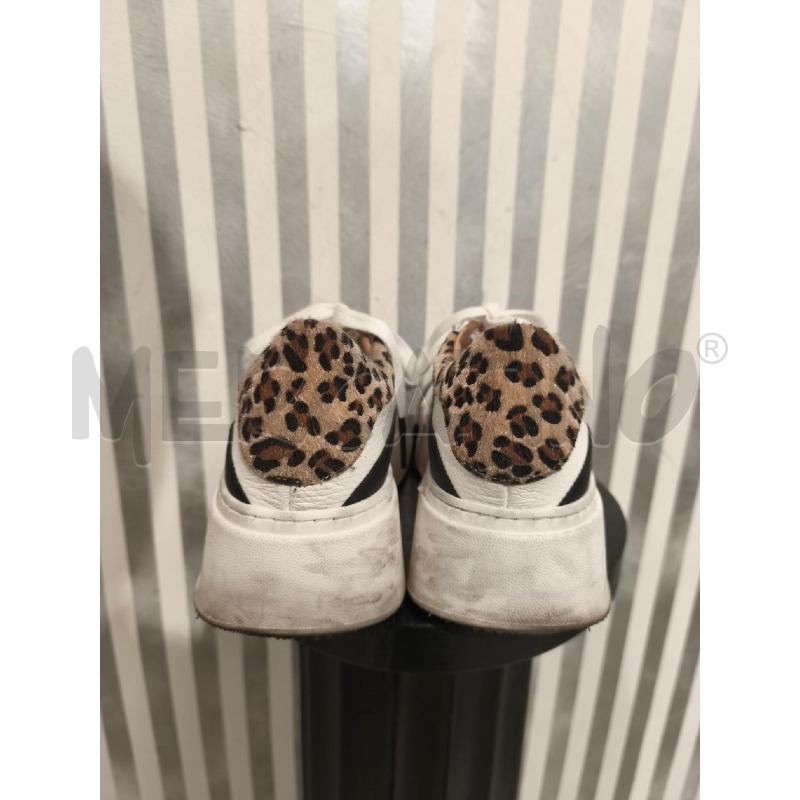 SNEAKERS DONNA CHIARINI BOLOGNA BIANCHE LEOPARDATE E NERE | Mercatino dell'Usato Campobasso 3