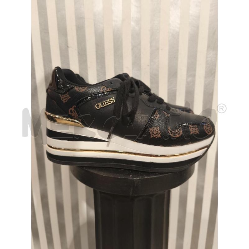 SNEAKERS DONNA GUESS NERE MONOGRAM BEIGE SUOLA ALTA | Mercatino dell'Usato Campobasso 2