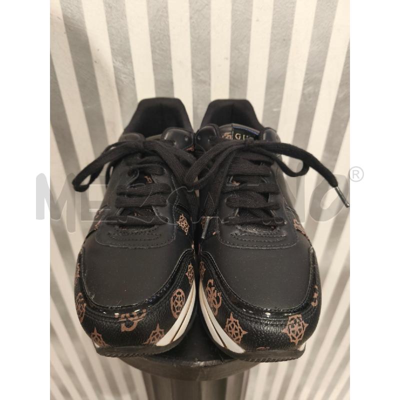 SNEAKERS DONNA GUESS NERE MONOGRAM BEIGE SUOLA ALTA | Mercatino dell'Usato Campobasso 4