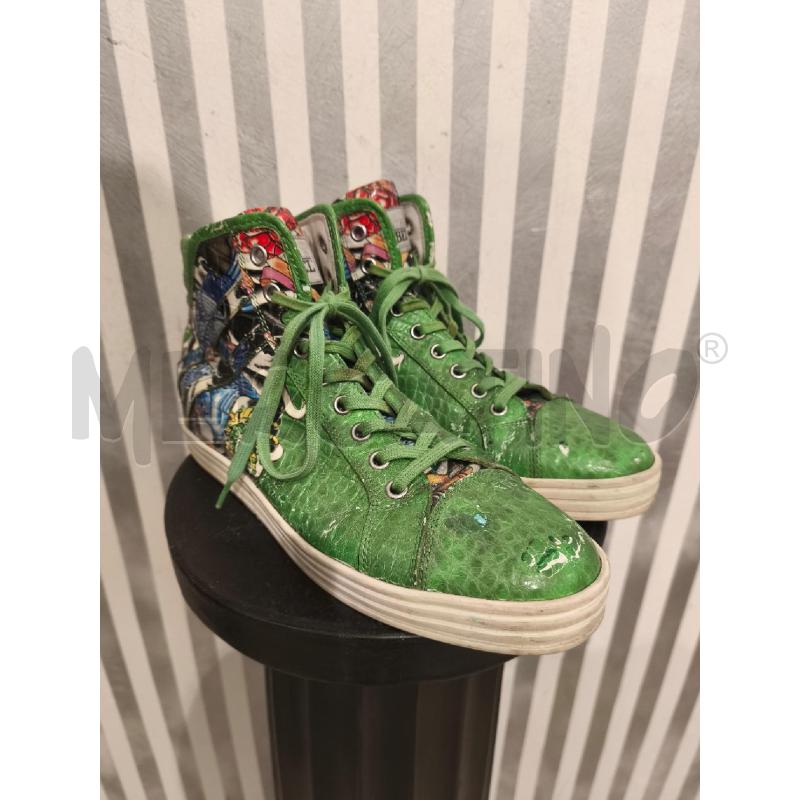 SNEAKERS DONNA HOGAN REBEL VERDI EFFETTO CROCO | Mercatino dell'Usato Campobasso 1