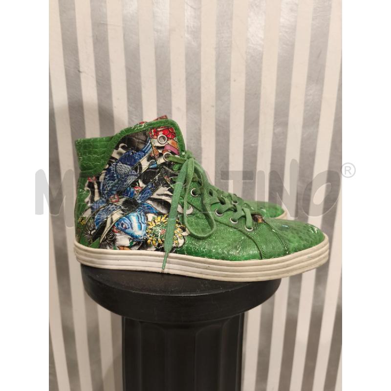 SNEAKERS DONNA HOGAN REBEL VERDI EFFETTO CROCO | Mercatino dell'Usato Campobasso 3