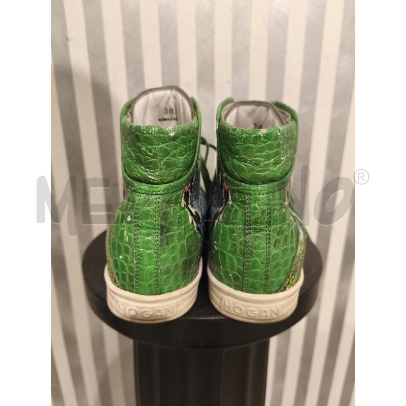 SNEAKERS DONNA HOGAN REBEL VERDI EFFETTO CROCO | Mercatino dell'Usato Campobasso 4