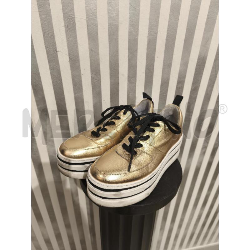 SNEAKERS DONNA LE FILLE DES FLEURS DORATE SUOLA ALTA | Mercatino dell'Usato Campobasso 1