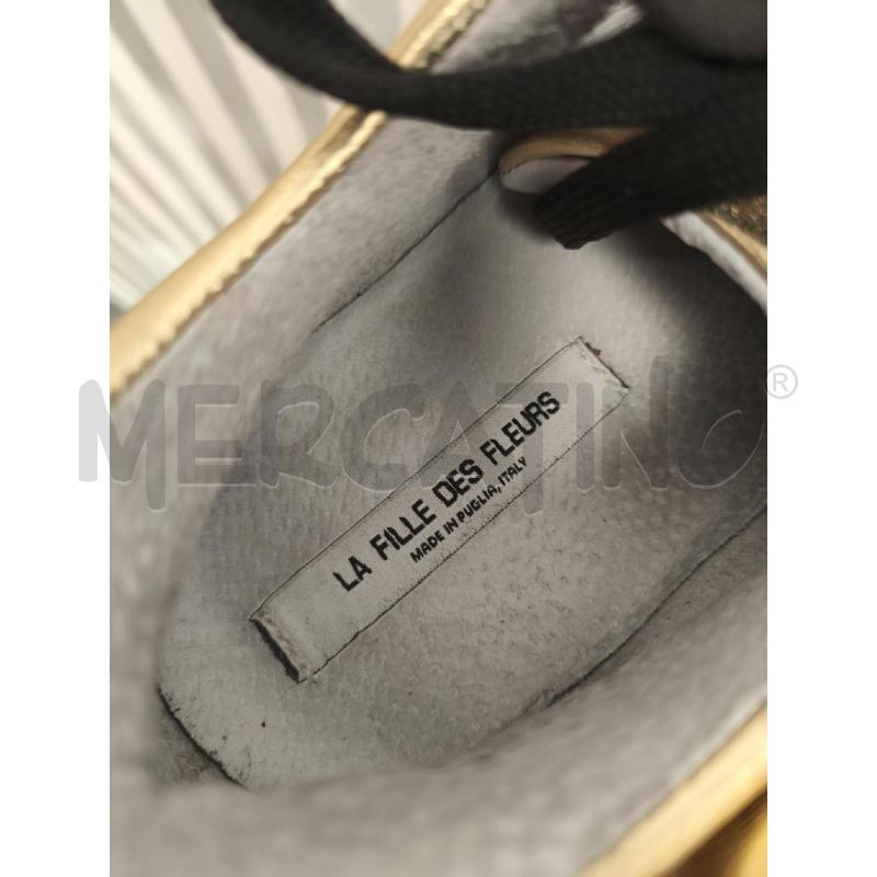SNEAKERS DONNA LE FILLE DES FLEURS DORATE SUOLA ALTA | Mercatino dell'Usato Campobasso 5