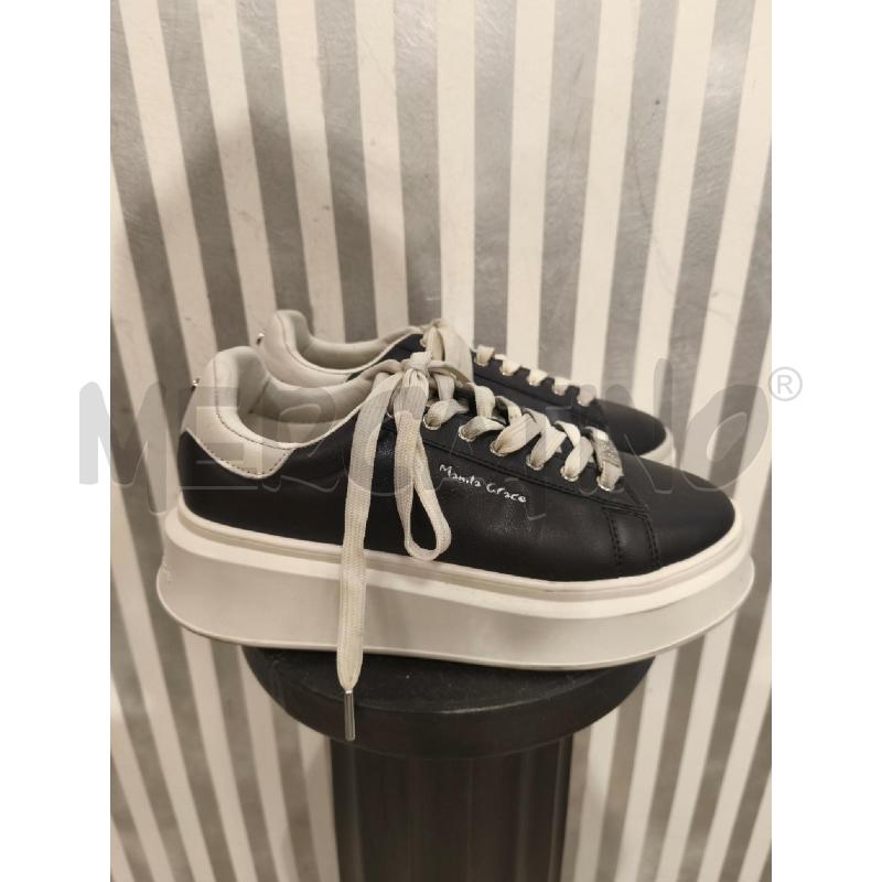 SNEAKERS DONNA MANILA GRACE NERE SUOLA BIANCA | Mercatino dell'Usato Campobasso 2