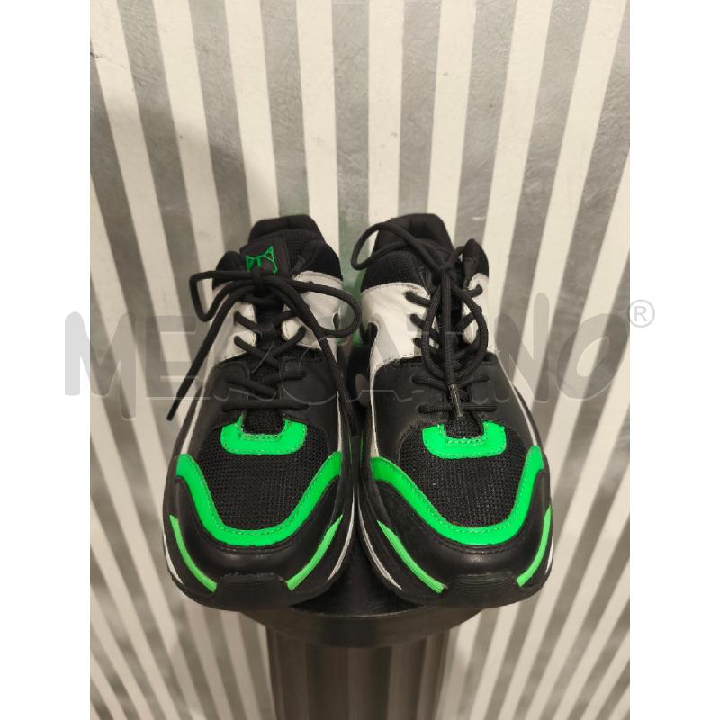 SNEAKERS DONNA NAKED WOLFE NERE E VERDI | Mercatino dell'Usato Campobasso 3