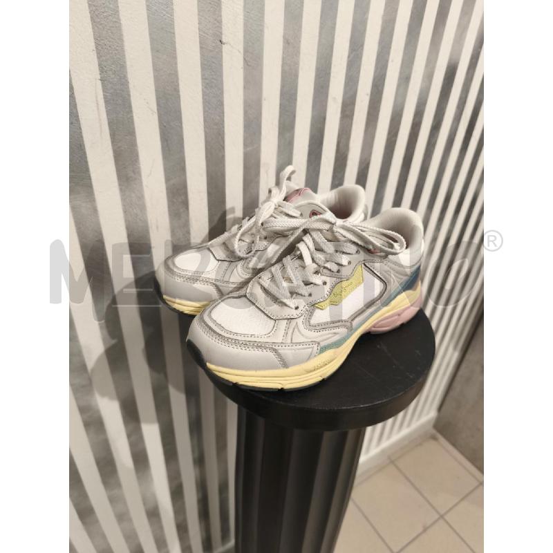 SNEAKERS DONNA PEPE JEANS BIANCHE GIALLE CELESTI ROSA | Mercatino dell'Usato Campobasso 1