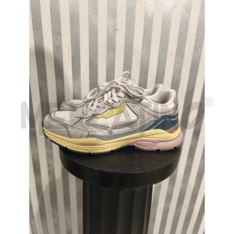 SNEAKERS DONNA PEPE JEANS BIANCHE GIALLE CELESTI ROSA | Mercatino dell'Usato Campobasso 2