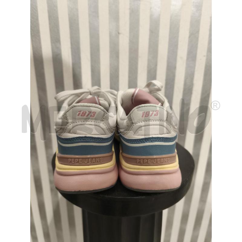 SNEAKERS DONNA PEPE JEANS BIANCHE GIALLE CELESTI ROSA | Mercatino dell'Usato Campobasso 3