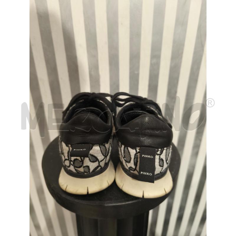 SNEAKERS DONNA PINKO TESSUTO PANNA DECORI NERI | Mercatino dell'Usato Campobasso 3