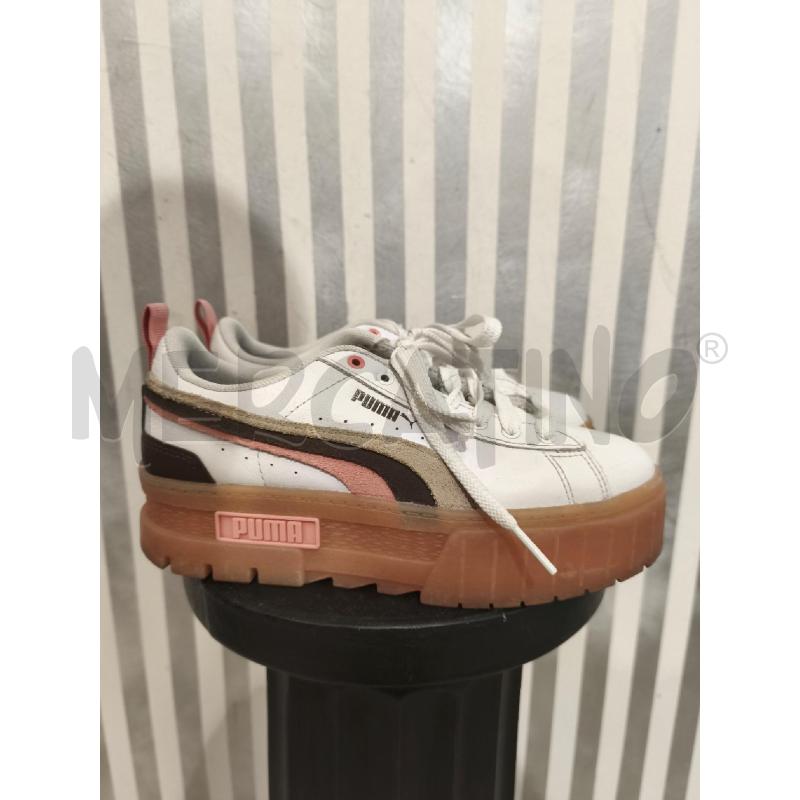 SNEAKERS DONNA PUMA BIANCHE LOGO E SUOLA MARRONIROSA | Mercatino dell'Usato Campobasso 3