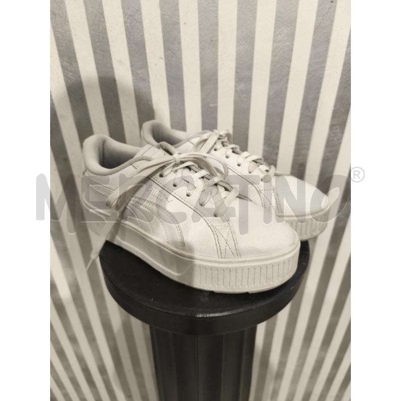 SNEAKERS DONNA PUMA BIANCHE SCRITTA SILVER | Mercatino dell'Usato Campobasso 1
