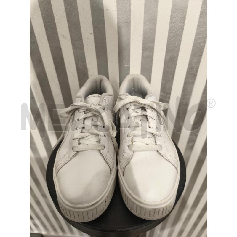 SNEAKERS DONNA PUMA BIANCHE SCRITTA SILVER | Mercatino dell'Usato Campobasso 2