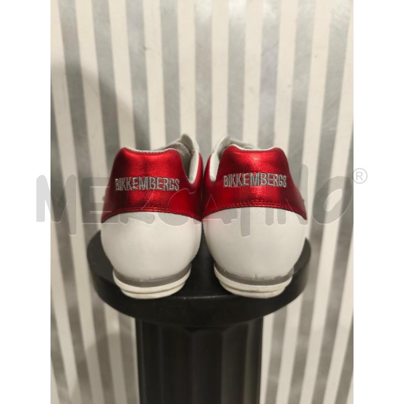 SNEAKERS UNISEX BIKKEMBERGS BIANCHE ROSSE | Mercatino dell'Usato Campobasso 3