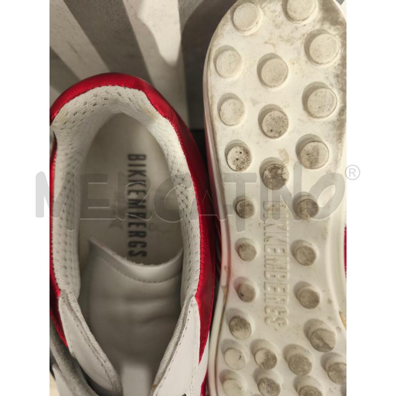 SNEAKERS UNISEX BIKKEMBERGS BIANCHE ROSSE | Mercatino dell'Usato Campobasso 5