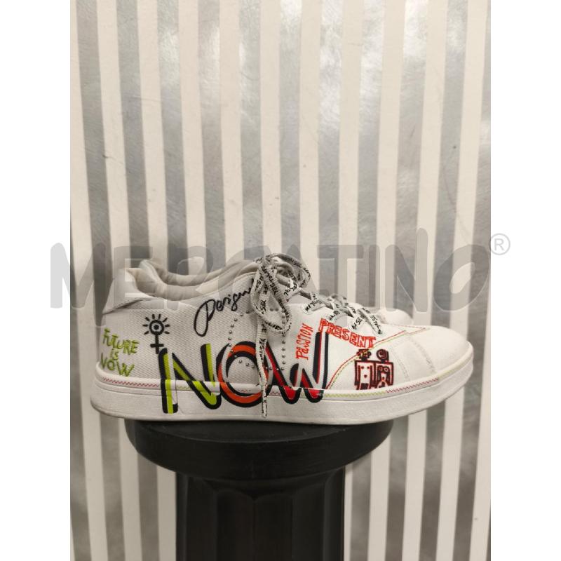 SNEAKERS UOMO DESIGUAL BIANCHE CON FANTASIA | Mercatino dell'Usato Campobasso 2