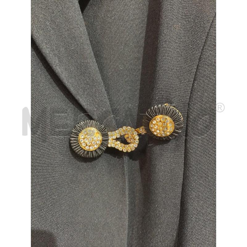 SPOLVERINO DONNA VILLA SETA NERO BOTTONI GIOIELLO | Mercatino dell'Usato Campobasso 3