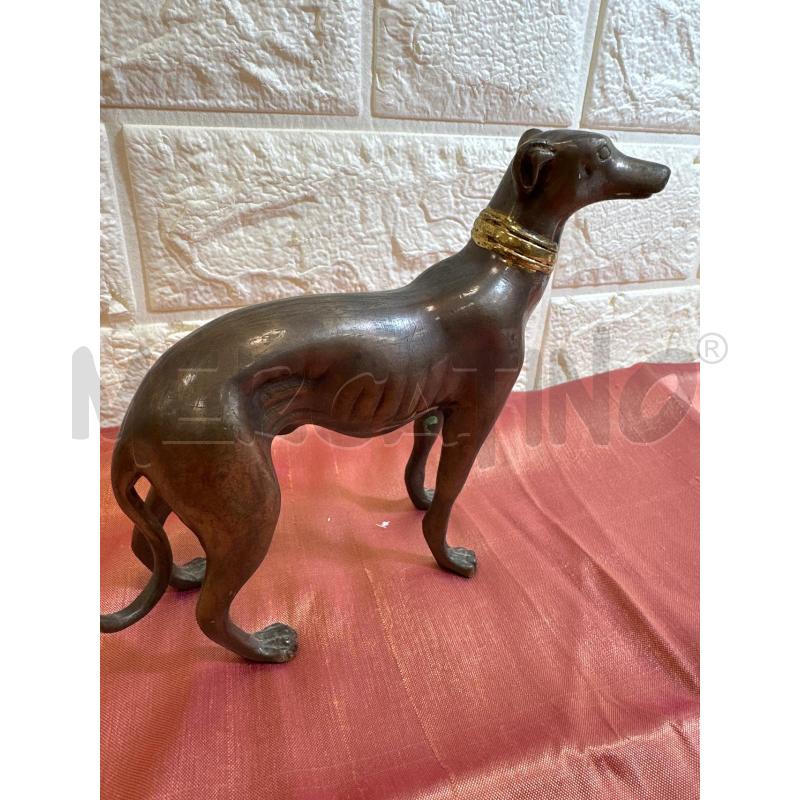 STATUA LEVRIERO BRONZATO H CM 14 C.  | Mercatino dell'Usato Campobasso 3