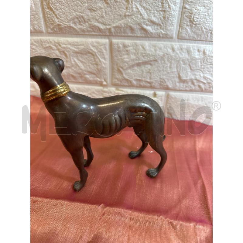 STATUA LEVRIERO BRONZATO H CM 14 C.  | Mercatino dell'Usato Campobasso 5